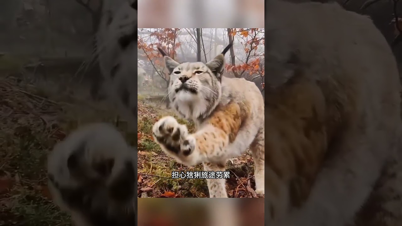 男人救下一只被困的猞猁，没想到最后，竟被猞猁拖家带口赖上了