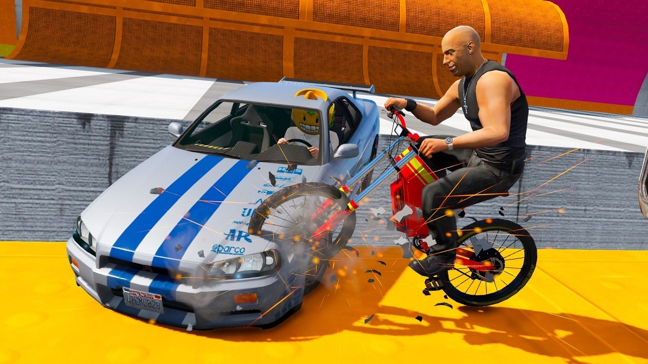 CORRE O TE ATROPELLO EN BICI! ME RESULTA CONOCIDO... - GTA 5 ONLINE