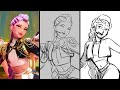 How Pro Artists Draw FASTER 100 Drawings In 6 Hours