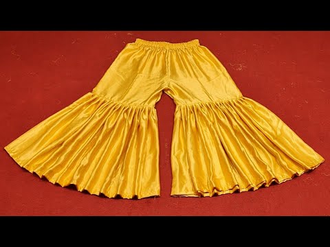 नए लोग शुरू से सीखें Gharara/Sharara Cutting And Stitching/ Gharara Pants DIY/ Sharara Pants Making