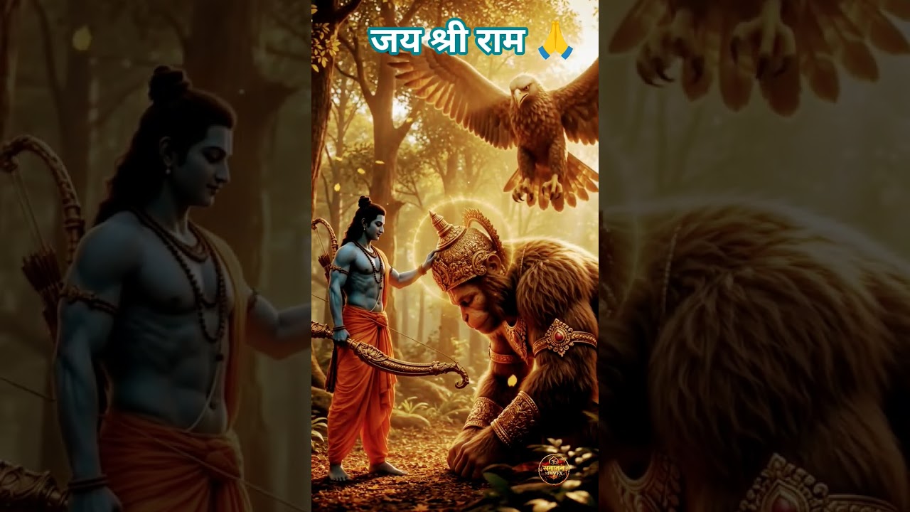 🙏 प्रभु श्रीराम का हनुमान जी पर असीम प्रेम ❤️ | Jai Shree Ram | Hanuman Ji Status | #shorts #ram