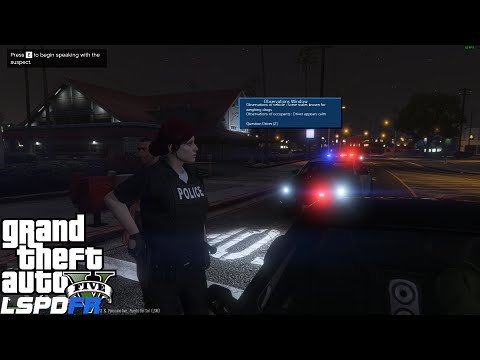 GTA 5 LSPDFR 0.3 Police Mod 94 | Female Patrol | Crazy Gang Fight Downtown | Secondary Callouts