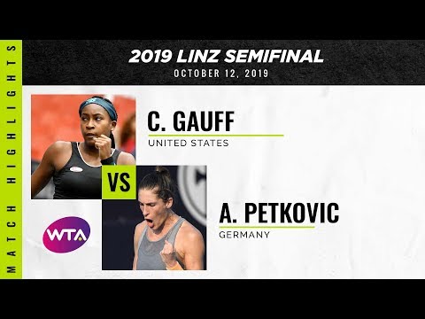 Теннис Coco Gauff vs. Andrea Petkovic | 2019 Linz Semifinal | WTA Highlights