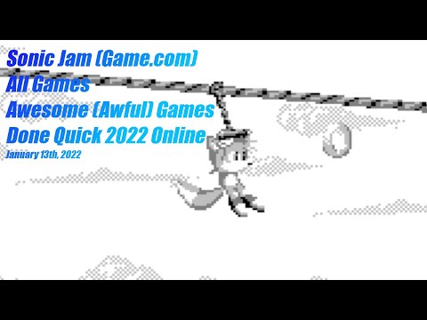 Sonic Jam (Game.com) All Games #AGDQ2022 Online Run