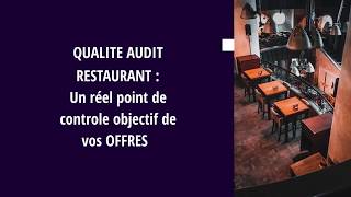 Qualité Audit Restaurant