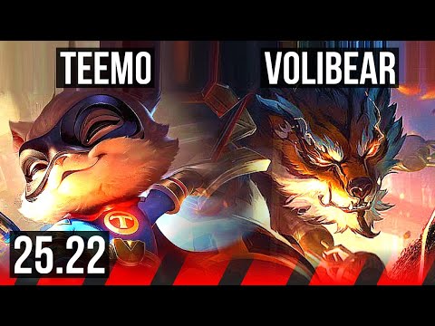 TEEMO vs VOLIBEAR (TOP) | KR Master | 25.22