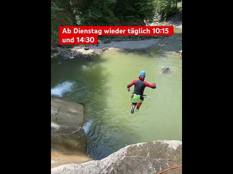 Canyoning Starzlachklamm im Allgäu ab Diestag wieder täglich #canyoningallgäu  #starzlachklamm