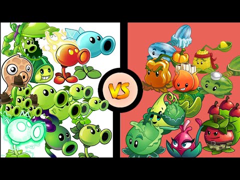 PEASHOOTER vs THROW PLANTS - Which Team Will Win? | Plants vs Zombies 2 |