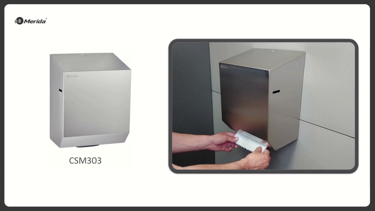 MERIDA STELLA MAXI manual roll paper towel dispenser, brushed version