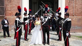 Picchetto d'onore al matrimonio dei Carabinieri