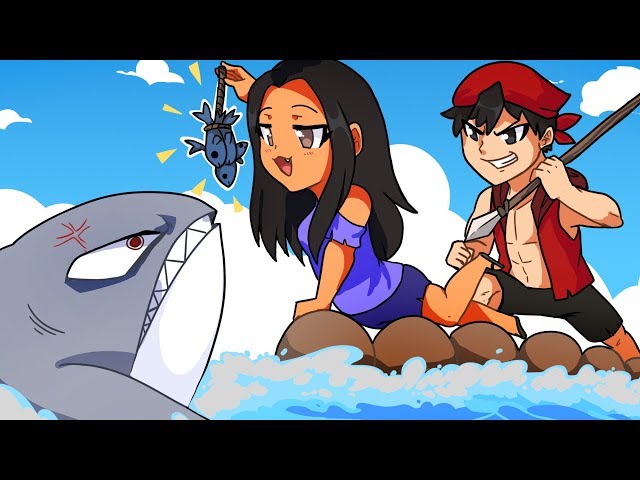 GUY AND GIRL TRICK A SHARK | Raft #3