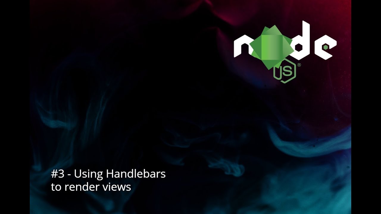 Node.js tutorials#3 - Using The Handlebars View Engine