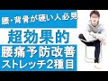 【腰痛対策ストレッチ】腰痛予防改善に超効果的なストレッチ2種目