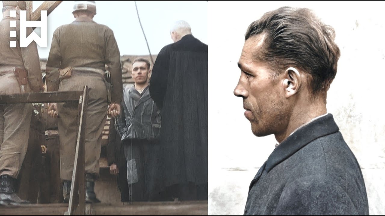 Execution of a Nazi who said it was good they hanged him because he wanted to kill 1000s more people