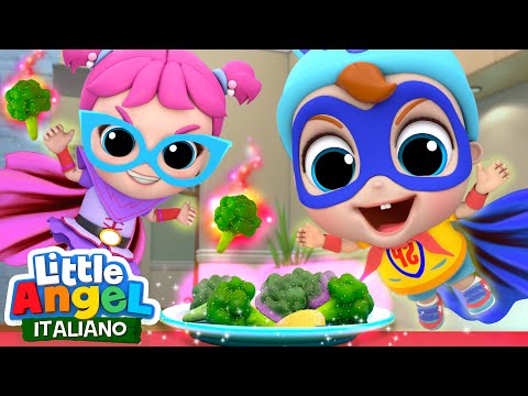 Le Verdure ci Rendono più Forti!🥦💪🏼 Cartoni Animati con Gianni Piccino - Little Angel Italiano