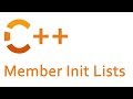 Member Initializer Lists in C++ (Constructor Initializer List)