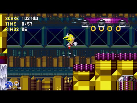 Sonic Triple Trouble "16-Bit": Tidal Plant Zone Act 1 (Super Sonic) [1080 HD]