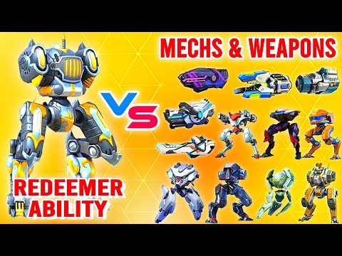 Redeemer Ability vs Mechs and Weapons - Mech Arena