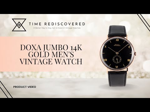 Doxa Jumbo 14k Gold Men's Vintage Watch | Time Rediscovered