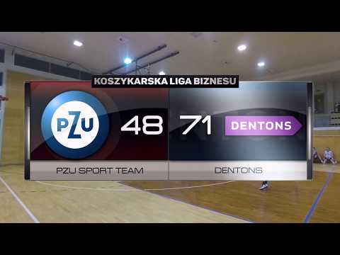 PZU Sport Team vs Dentons - XIV kolejka - I Liga Warszawa - Koszykarska Liga Biznesu