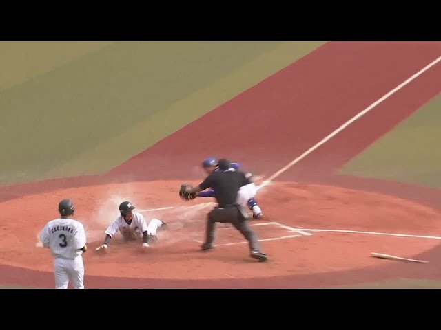 【7回裏】マリーンズ・和田 内野ゴロでホームを陥れる好走塁!! 2021/3/12 M-D