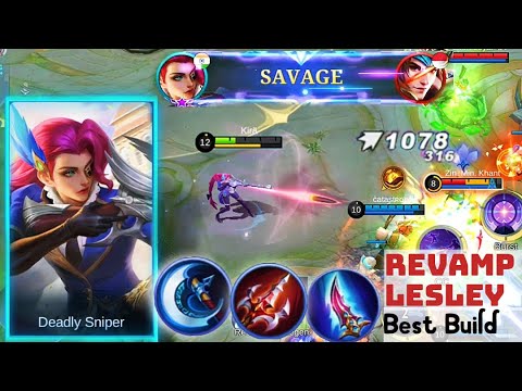 REVAMP LESLEY SAVAGE!🤯BEST BUILD!🔥Mobile Legends