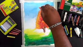 preview picture of video 'Nature/Scenary/Landscape oil pastel drawing for beginners-2|Mr.Thinker|pastel techniques'