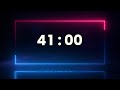 41 Minutes Timer [Neon Design] Countdown | Alarm | 41 min | 41 Minuten