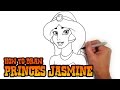 How to Draw Jasmine | Aladdin | Step by Step