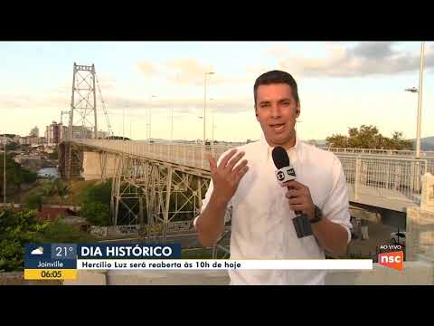 'Bom Dia SC' especial na Ponte Hercílio Luz - Escalada e encerramento - 30/12/2019 (HD)