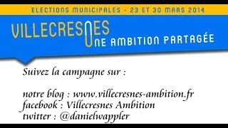 preview picture of video 'Daniel Wappler sur la campagne Villecresnes Ambition Janvier 2014 (HD)'