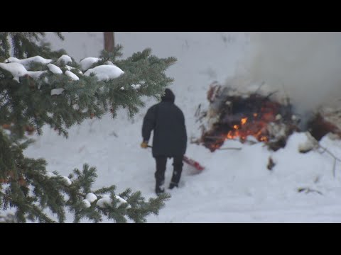 Firefighters taking advantage of recent snowstorm by slash burning, lowering wildfire danger