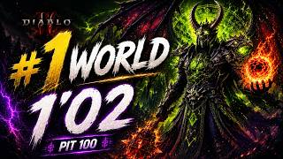 🔥 Diablo 4 | #1 WORLD SPEEDRUN! Pit 100 in 1'02 ⚡ Leap Apocalypse Warlock