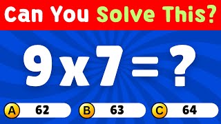 Math Quiz for Grade 3 Multiplication | Fun Math Challenge