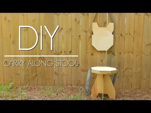 Part of a video titled DIY - Plywood Folding Stool | Easy Woodworking Project | Izzy Swan