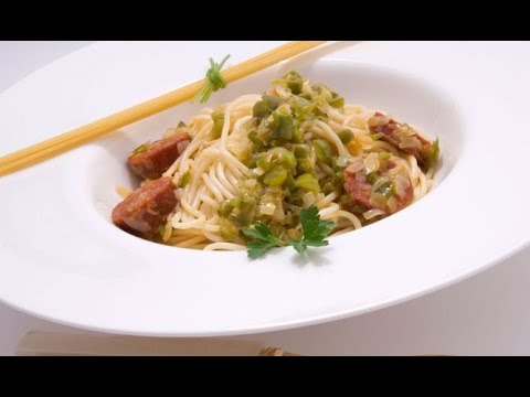 Receta de espaguetis con chorizo - Karlos Arguiñano