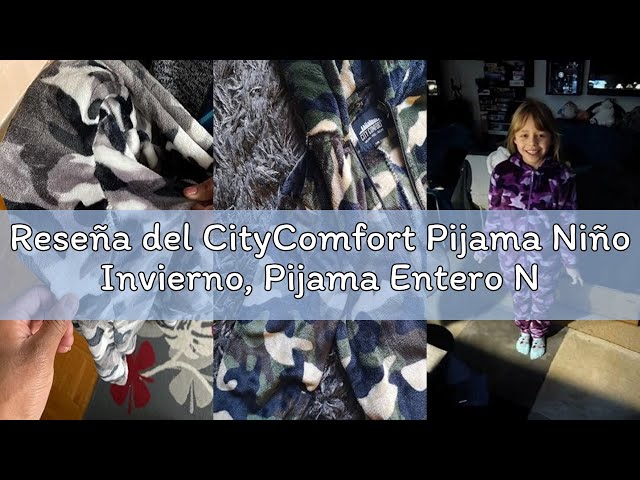 Vídeo relacionado con CityComfort Pijama Niño Invierno de Forro Polar, Una Pieza Suave, Regalos para Niños y Adolescentes Gamer Camuflaje 7-14 Años (Azul Camuflaje, 13-14 Años)