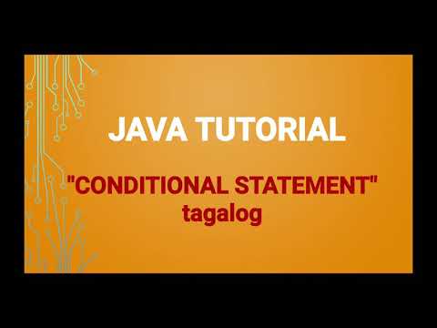 Basic Java Tutorial Part 6 Tagalog Conditional Statementif Else Statement