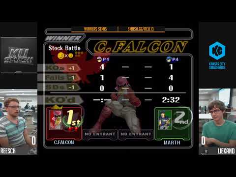 RCJL #13 SSBM - Reesch (C. Falcon) Vs. KU | Liekand (Marth) Winners Semis