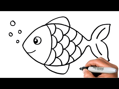 How to DRAW A FISH EASY | for kids