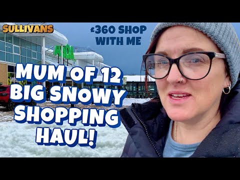 ** (Mum of 12) BIG SNOWY GROCERY HAUL! ❄️ ** | £360 ASDA & TESCO Shop With Me!
