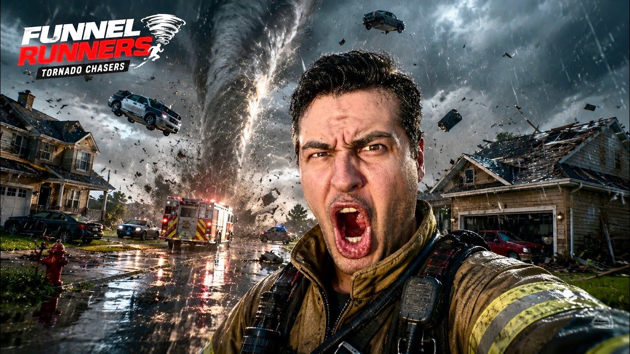 Funnel Runners 💥 اولین ایرانی آتشنشان جهان که به همراه دوستاش از طوفان فرار کر‌د