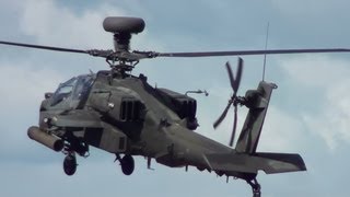 preview picture of video 'Apache Helicopter Landing At Dunsfold Aerodrome Surrey (Top Gear test track) 1080p HD'