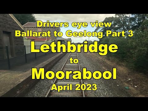 Drivers eye view, Lethbridge to Moorabool.
