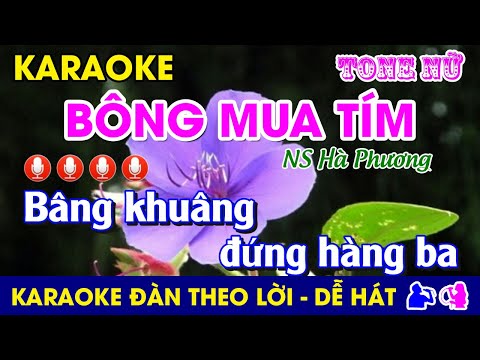 Karaoke l BÔNG MUA TÍM - Tone Nữ l Nhạc Sống l @dung.karaoke  #bongmuatim #haphuong #BôngMuaTím