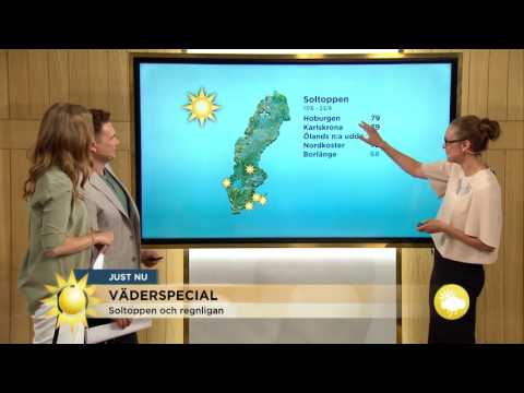 Väderspecial - femdygnsprognos och soltoppen - Nyhetsmorgon (TV4)