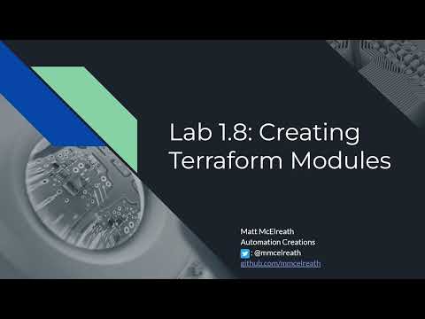 Lab 1.8 Creating Modules - Using Terraform with Azure Cloud - Tutorial