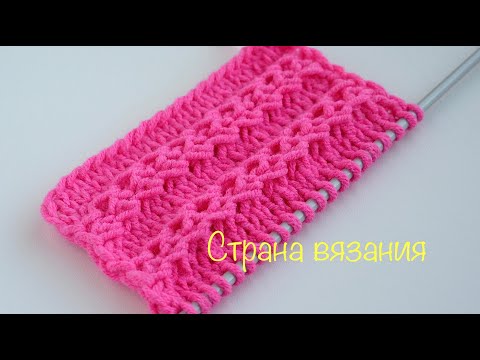 Узоры спицами. Объемные рельефные горизонтальные полоски. Pattern Volumetric horizontal stripes.