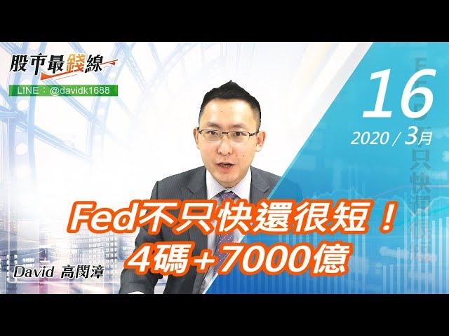 【股市最錢線】 #高閔漳 0316，Fed不只快還很短！4碼+7000億