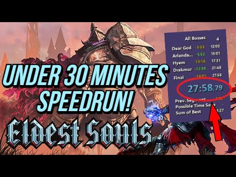 Our FASTEST Run Ever?! Speedrunning Any% All Bosses RTA | Let's Play Eldest Souls